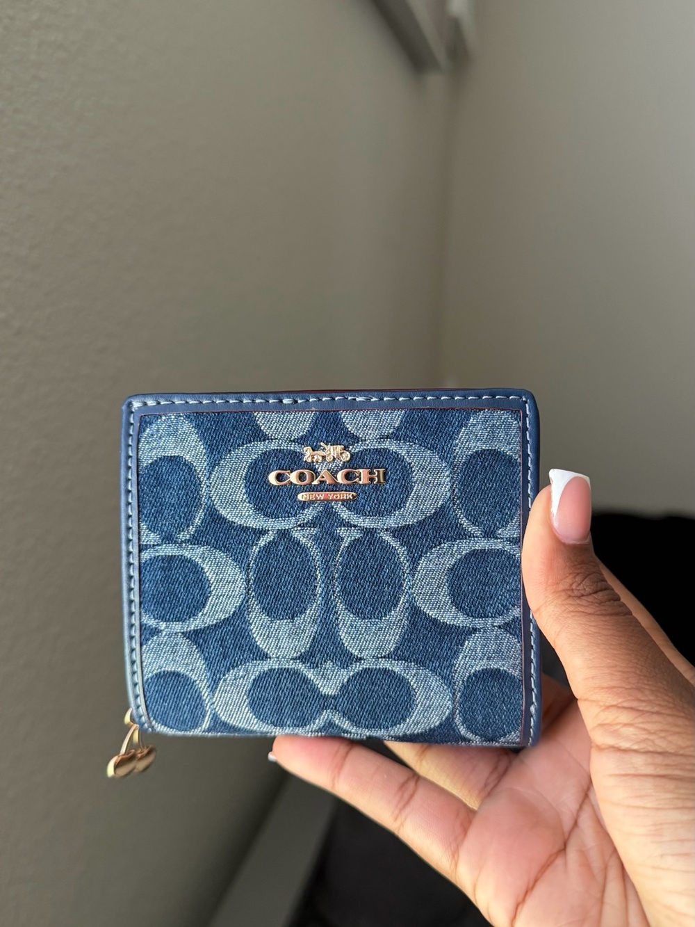 Coach Signature Denim Snap Wallet (NWT)